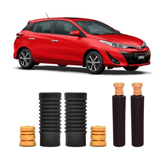 Imagem de Kit Reparo Batente Dianteiro Traseiro Yaris 2018 2019 2020