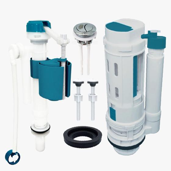 Kit Reparo Caixa Acoplada Mecanismo Completo Universal Deca Celite Incepa Icasa Logasa Astra Caixa De Descarga Valvula Superior Duplo 3/6 Litros Menor preço em Kit Reparo Caixa Acoplada Mecanismo Completo Universal Deca Celite Incepa Icasa Logasa Astra Caixa De Descarga Valvula Superior Duplo 3/6 Litros