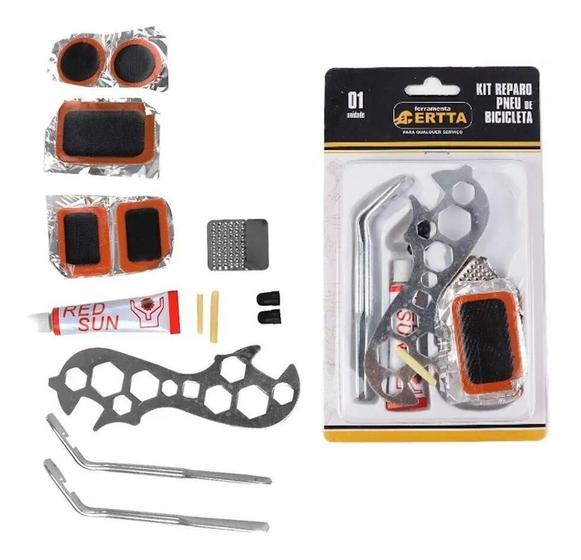 Imagem de Kit Reparo/Conserto De Pneu De Bicicleta/Bike 12 Pçs