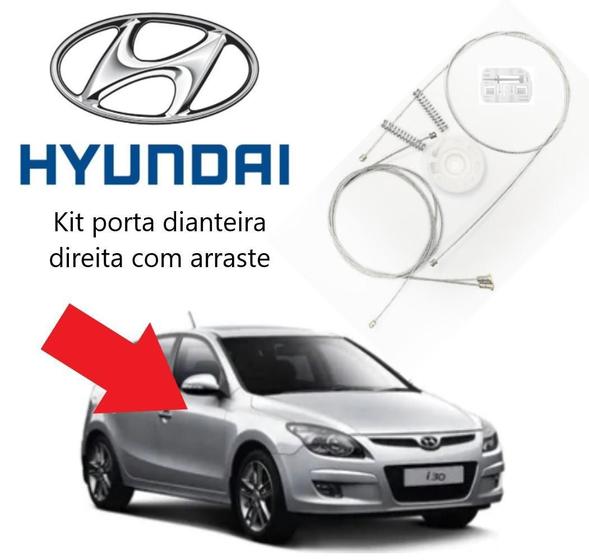 Imagem de Kit Reparo Máquina De Vidro I30 Dianteiro L/D Com Arraste