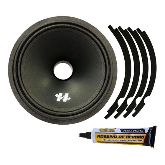 Imagem de Kit Reparo Midbass Hurricane 6 Polegada 250W RMS Mb600 4 OHMS