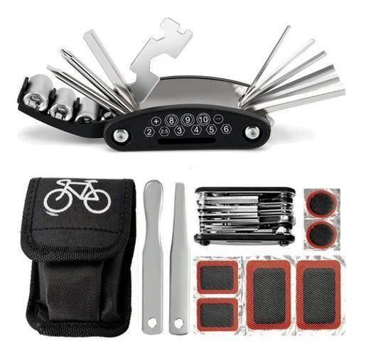 Imagem de Kit Reparo Remendo Pneu Bicicleta Com 02 Espátulas Aço Bike