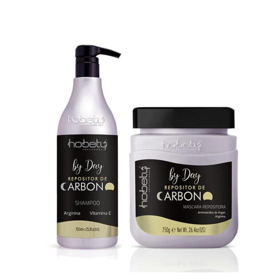 Imagem de Kit Repositor de Carbono Hobety Shampoo 750ml+Máscara 750g