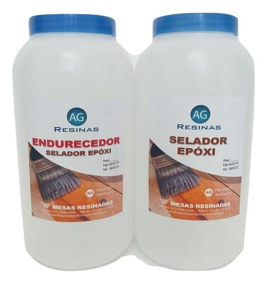 Imagem de Kit Resina Selador Epóxi + Endurecedor Para Madeira (700 G)