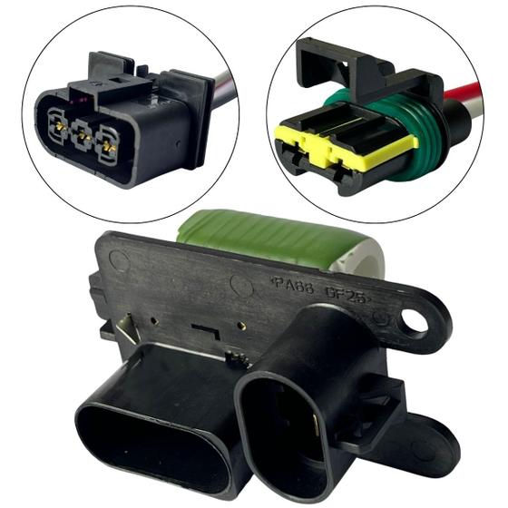 Imagem de Kit Resistência E Conectores Ventoinha Gol G5 Saveiro Voyage