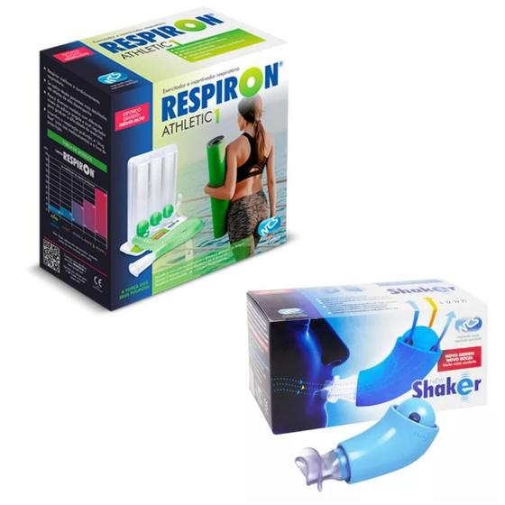 Imagem de Kit Respiron Athletic 1 + New Shaker Exercitador Respiratório p/ Atletas Iniciantes