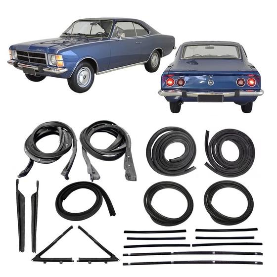 Imagem de Kit Restauração Borracha Porta Vidro Opala 2 Portas 1978 79
