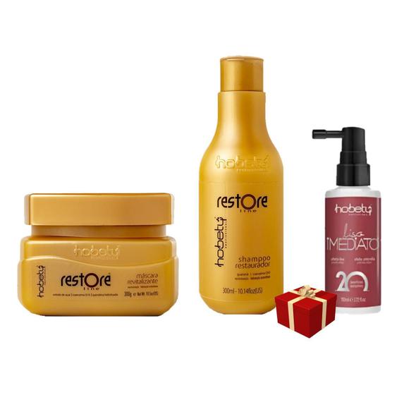 Imagem de Kit Restore Line Hobety Masc 300g + Liso Imediato 110ml