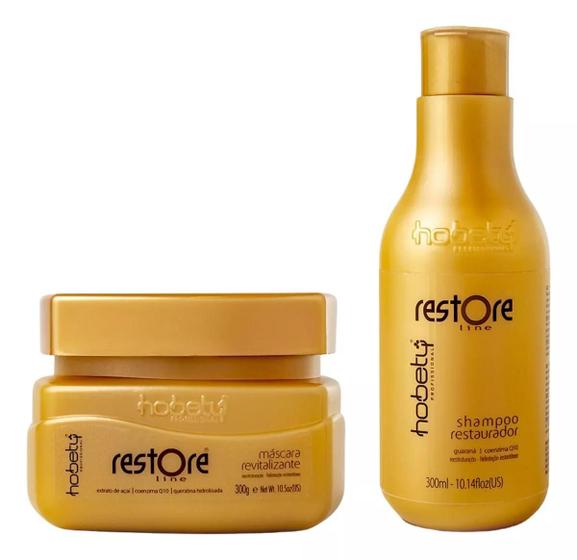 Imagem de Kit Restore Line Hobety Shampoo 300ml+mascara 300g