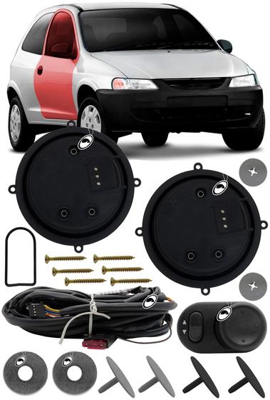 Imagem de Kit Retrovisor Elétrico Simples tragial Celta G1 2000 a 2005 2 Portas