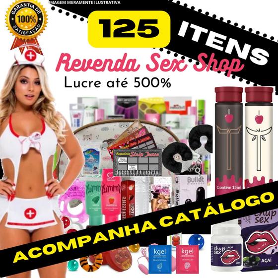 Imagem de Kit Revenda Sex Shop Atacado 125 Itens Revendedora Sexyshop C/ Catálogo