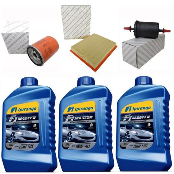 Kit Revisão 3 Litros Óleo 15W40 Ipiranga + Filtros Originais Palio Siena Strada Idea Motor Fire 2001 até 2017 Menor preço em Kit Revisão 3 Litros Óleo 15W40 Ipiranga + Filtros Originais Palio Siena Strada Idea Motor Fire 2001 até 2017