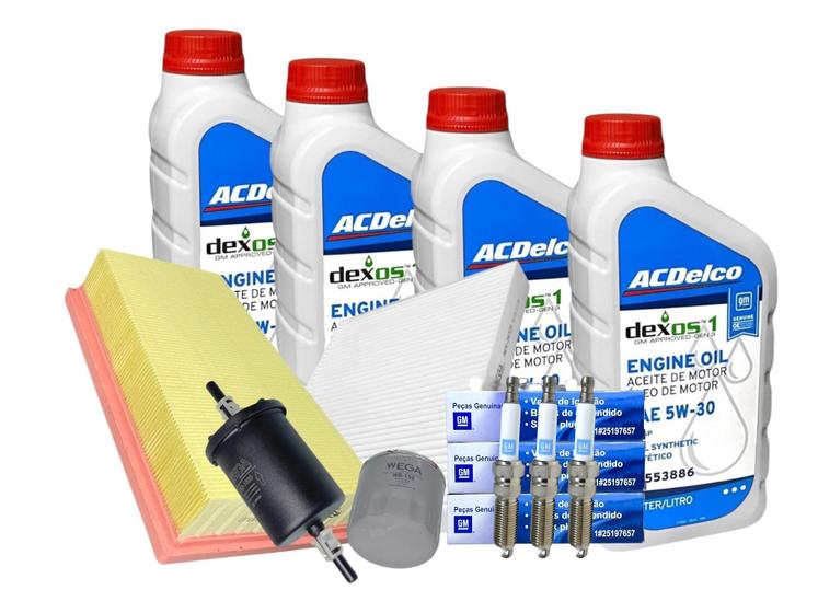 Imagem de Kit Revisão Completo Onix 1.0 2020/2024 Óleo Filtros e Velas