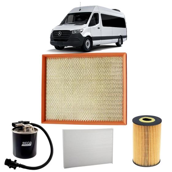 Imagem de Kit revisão filtro troca completa wega sprinter cdi 2.2 2019 (wku601)