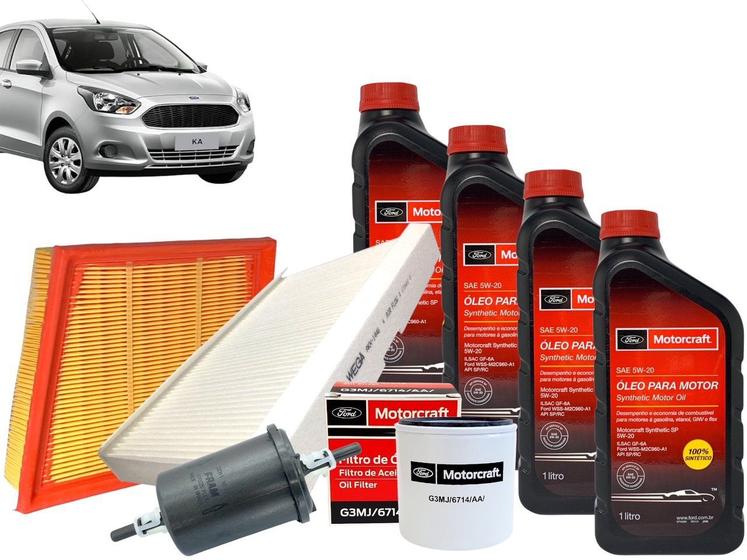 Kit Revisão Ford Ka 1.0 3Cc 2014 2015 2016 2017 2018 2019 2020 Oleo + Filtros Menor preço em Kit Revisão Ford Ka 1.0 3Cc 2014 2015 2016 2017 2018 2019 2020 Oleo + Filtros