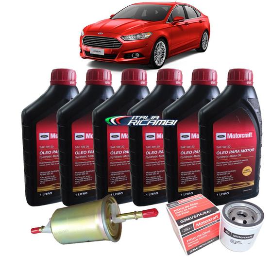 Imagem de Kit Revisão Ford Motorcrat 5w30 E Filtros De Óleo Combustível Fusion 2.0 Ecoboost E 2.5 Até 2014