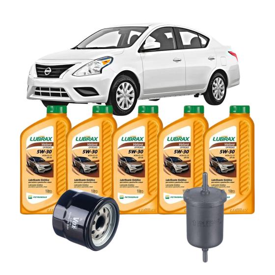 Imagem de Kit Revisão Nissan Versa 1.0 e 1.6 5w30 Filtros 2014 a 2020