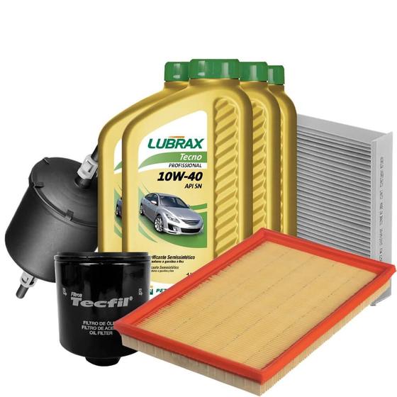 Imagem de Kit Revisão Óleo 10W40 Lubrax + Filtros Tecfil Fox 1.0 8V Gasolina 2003 a 2005