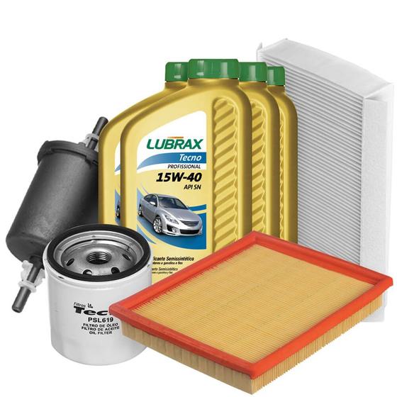 Kit Revisão Óleo 15W40 Lubrax + Filtros Tecfil Palio 1.8 8V Gasolina Flex 2003 a 2008 Menor preço em Kit Revisão Óleo 15W40 Lubrax + Filtros Tecfil Palio 1.8 8V Gasolina Flex 2003 a 2008