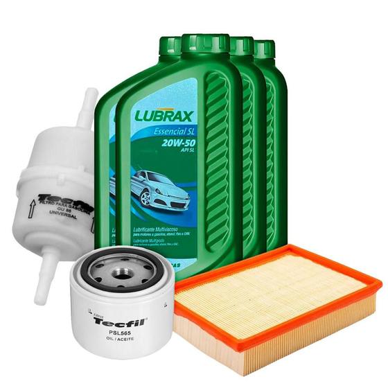 Kit Revisão Óleo 20W50 Lubrax + Filtros Tecfil Gol G1 1.0 1.6 Gasolina 90 a 96 Menor preço em Kit Revisão Óleo 20W50 Lubrax + Filtros Tecfil Gol G1 1.0 1.6 Gasolina 90 a 96