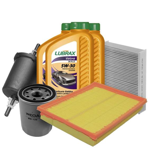 Imagem de Kit Revisão Óleo 5w30 Lubrax + Filtros Wega Strada 1.4 8V Flex 2012 a 2020