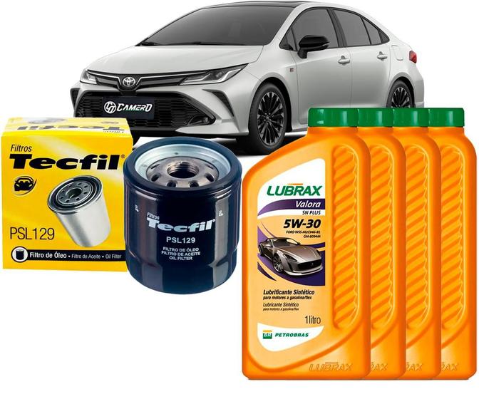 Imagem de Kit Revisão Troca De Óleo 5w30 e Filtro Toyota Corolla Hybrid 1.8 16V 2020 2021 2022 2023 2024 2025