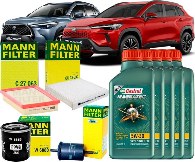 Imagem de Kit Revisão Troca De Óleo 5w30 e Filtros Toyota Corolla Cross 2.0 16V 2021 2022 2023 2024 2025