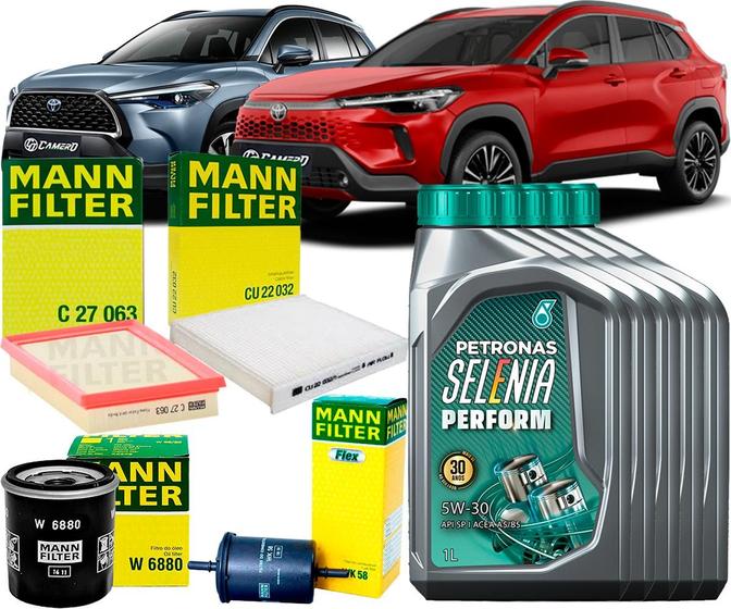 Imagem de Kit Revisão Troca De Óleo 5w30 e Filtros Toyota Corolla Cross 2.0 16V 2021 2022 2023 2024 2025