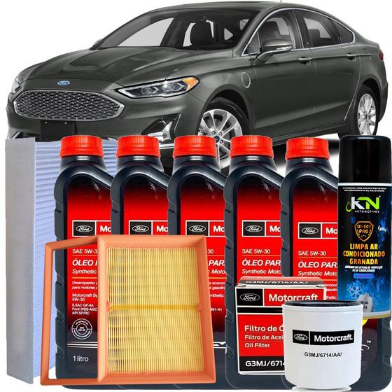 Imagem de Kit Revisão Troca De Oleo 5w30 Motorcraft Ford Fusion 2.0 Hibrido 2013 2014 2015 2016 2017 2018 2019