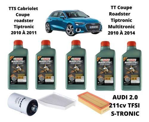 Imagem de Kit revisao troca de oleo audi tt 2.0 2010 a 2014 castrol