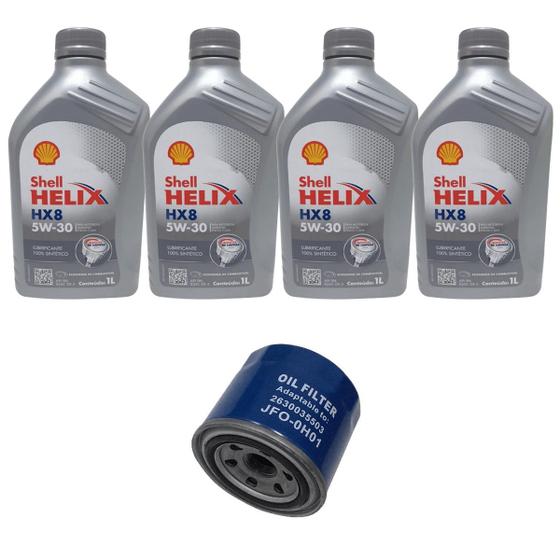 Kit Revisão Troca De Óleo Hyundai Hb20 1.6 16v Shell 5w30 Menor preço em Kit Revisão Troca De Óleo Hyundai Hb20 1.6 16v Shell 5w30