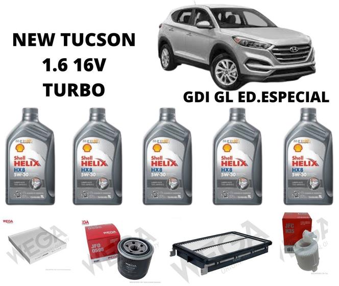 Kit revisao troca de oleo new tucson 1.6 16v 2017 em diante Menor preço em Kit revisao troca de oleo new tucson 1.6 16v 2017 em diante