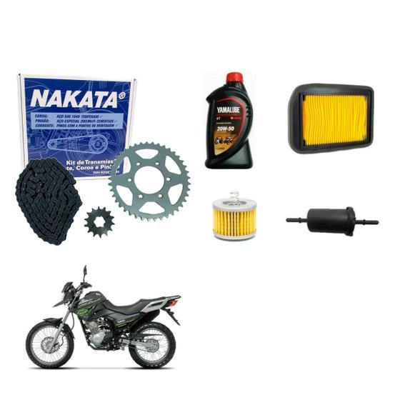 Imagem de Kit Revisao YAMAHA Xtz 150 Crosser + Kit Trasmissao RELACAO