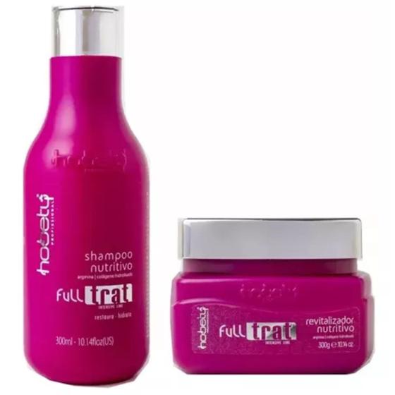 Imagem de Kit Revitalizador + Shampoo Full Trat 300ml Hobety