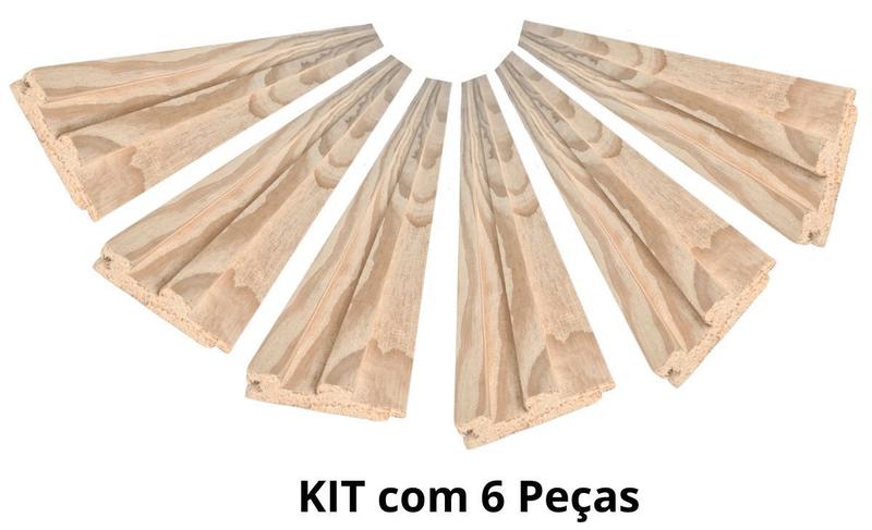 Imagem de Kit Ripado com 6 peças de 8,7 cm largura x 300 cm comprimento