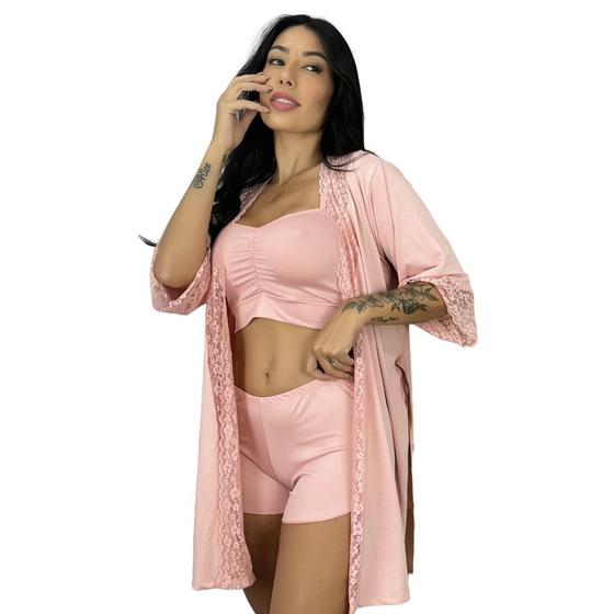 Imagem de Kit Robe Kimono com Top Doll Feminino Lully  040_834