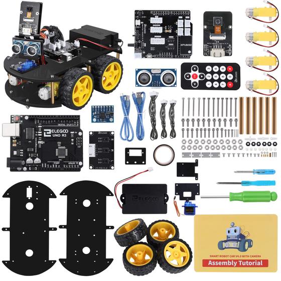 Imagem de Kit Robô Inteligente ELEGOO UNO R3 V4 para Crianças (8 a 16 anos) - Arduino