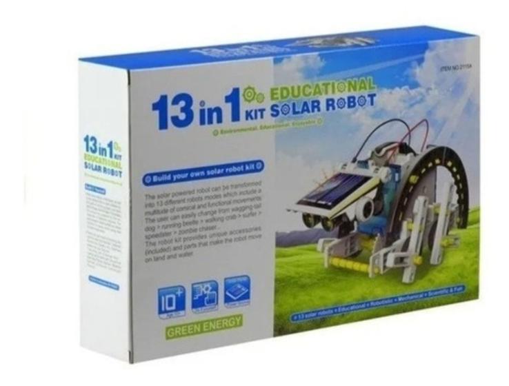 Imagem de Kit Robo Solar 13x1  13 Montagens Para Iniciante Em Robótica