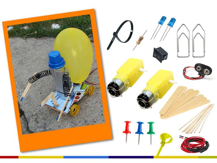 Imagem de Kit Robótica para montagem do Fura balões controle com fios DIY - Inspiração Maker