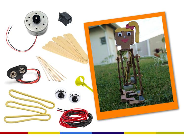 Imagem de Kit Robótica para montagem do Robô Ambulante DIY - Educação Maker