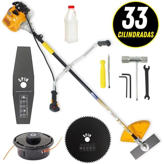 Imagem de KIT Roçadeira Profissional Vulcan VR330H 2T33CC 1,3CV + Faca Circular 80 Dentes Furo 25mm