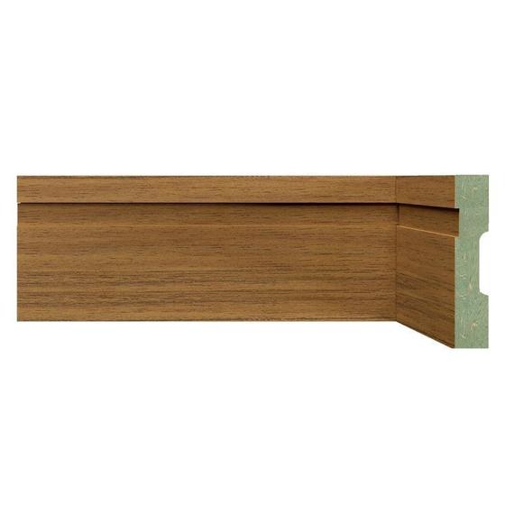 Imagem de Kit Rodapé de MDF 20 Barras Frisadas de 10cm x 2,40m Rende 48 Metros Moldufama