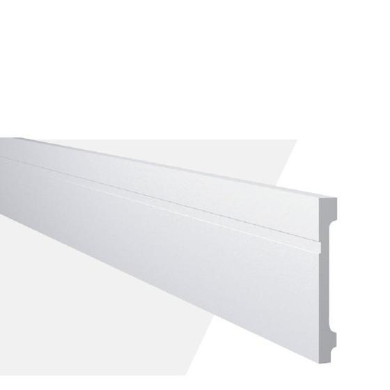 Imagem de Kit Rodapé de Poliestireno 20 Barras Frisadas de 15cm x 2,44m Rende 48,8 Metros FB15 Gart