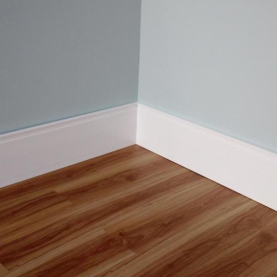 Imagem de Kit Rodapé de Poliestireno 5 Barras Frisadas de 20cm x 2,40m Rende 12 Metros Casa Grassi