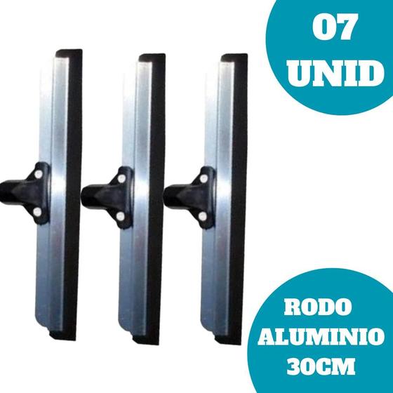 Imagem de KIT Rodo de Alumínio Grande 30cm Resistente Duplo Cores 07 unid