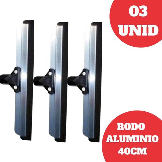 Imagem de KIT Rodo de Alumínio Grande 40cm Resistente Duplo Cores
