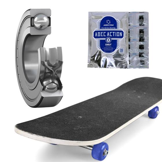 Imagem de Kit Rolamentos para Skate/Patins SKF 608-2z Blindado Abec 3