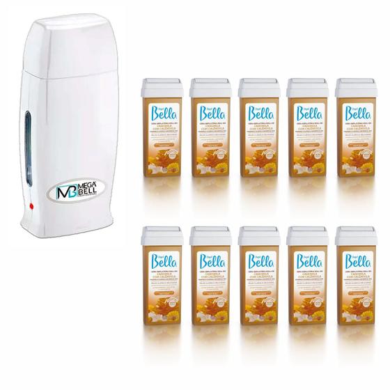 Imagem de Kit Rollon BRANCO + 10 refil CAMOMILA C/ CALÊNDULA - Mega Bell