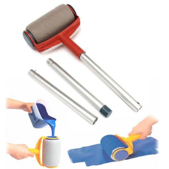 Kit Rolo De Pintura Inteligente Sem Sujeira Pintar Parede Casa Teto ...