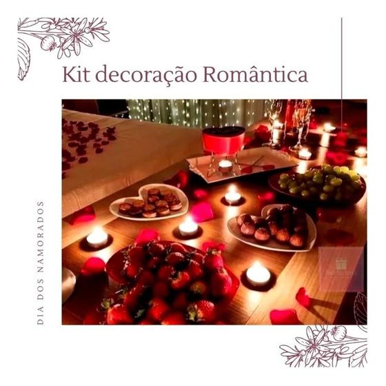 Imagem de Kit Romântico 400 Pétalas +6 Velas +6 Balões Coração +bomba